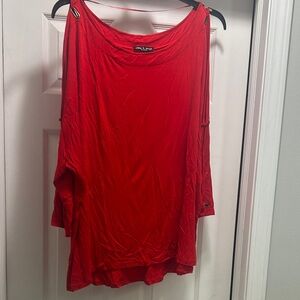 Cable & Gauge Bold Red Blouse